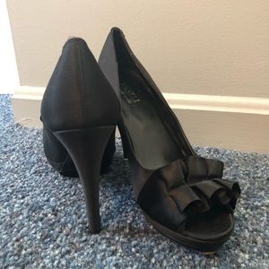 Black Open-Toe Heels.